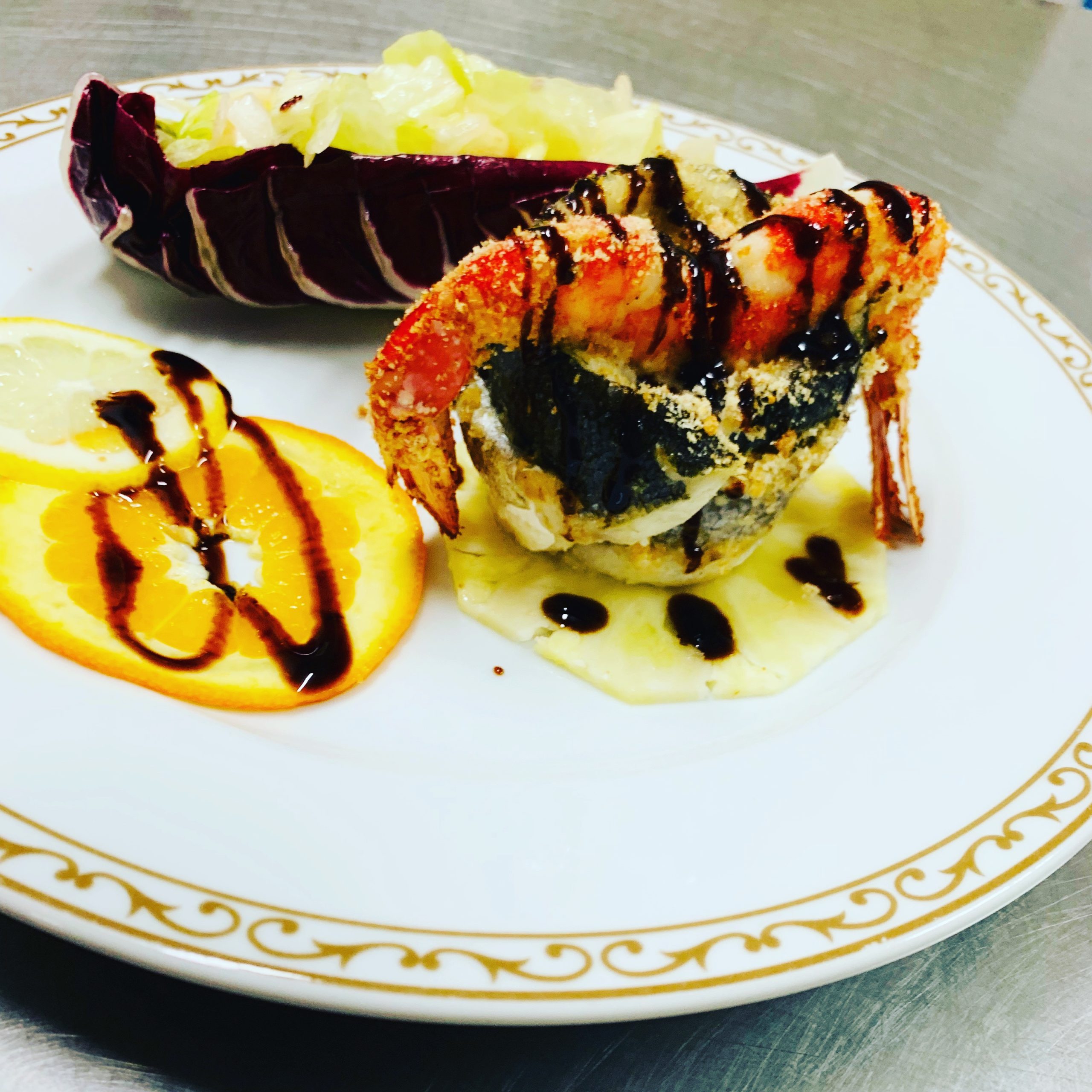 Secondo piatto di pesce del Ristorante La Pergamena